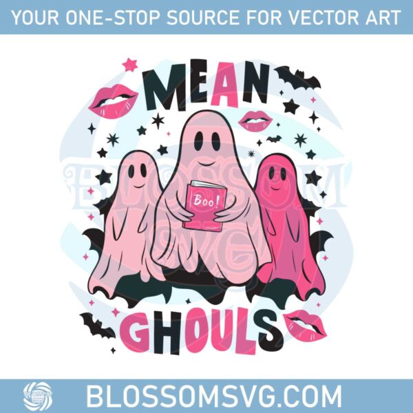 groovy-mean-ghouls-pink-ghost-boo-svg