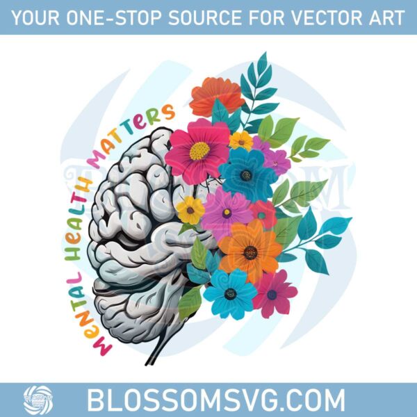 mental-health-matters-floral-brain-png