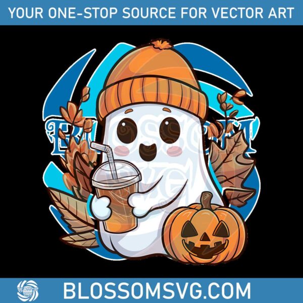 halloween-floral-png-cute-ghost-coffee-pumpkin-tshirt-design-for-dtf-dtg