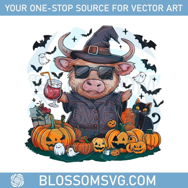 halloween-highland-cow-png-retro-ghost-bull-funny-cow-designs-for-spooky-season-fall