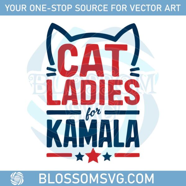 cat-ladies-for-kamala-harris-2024-president-svg