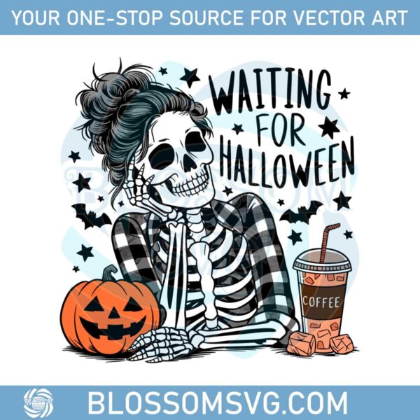 waiting-for-halloween-spooky-girl-coffee-pumpkin-svg