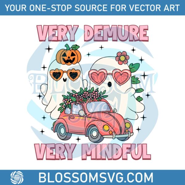 very-demure-very-mindful-cute-halloween-ghost-couple-svg