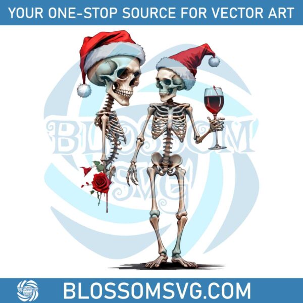 skeleton-drinking-wine-when-youre-dead-inside-but-its-christmas-png