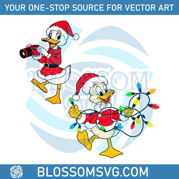 disney-christmas-santa-donald-and-daisy-merry-duckmas-svg