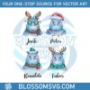 personalized-christmas-hippos-santa-hat-family-matching-kids-name-png