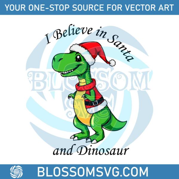 i-believe-in-santa-and-dinosaurs-christmas-dinosaurs-santa-hat-png