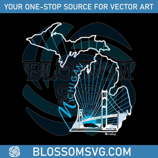 map-of-the-us-state-of-michigan-stock-svg