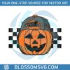 checkered-pumpkin-cap-halloween-svg