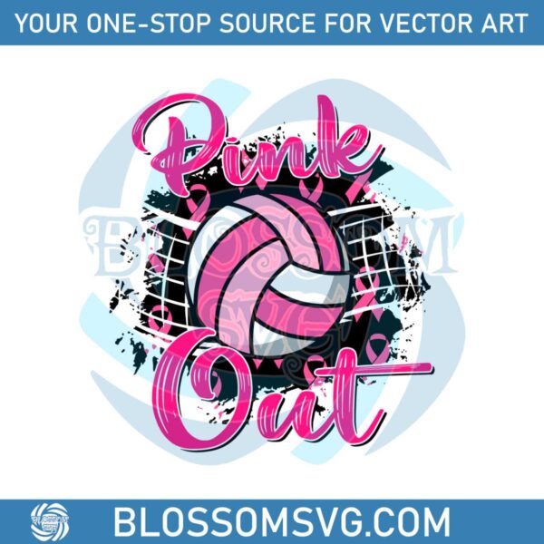 volleyball-pink-out-breast-cancer-svg