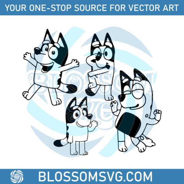 bluey-black-and-white-cartoon-dog-svg-bundle