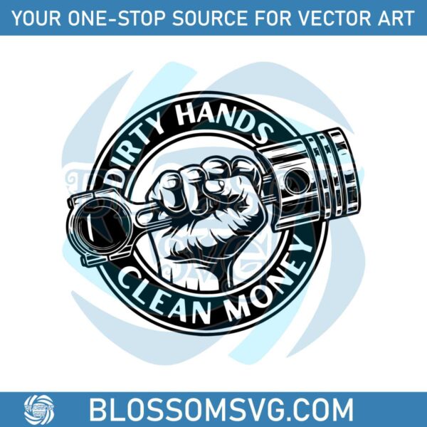 dirty-hands-clean-money-hand-with-piston-svg-silhouette