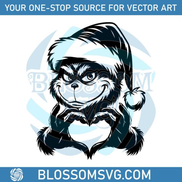 christmas-grinch-face-heart-hand-sign-svg-silhouette