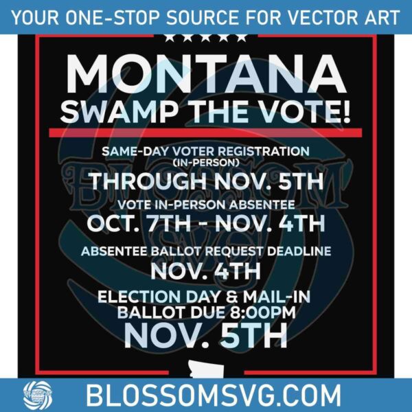 2024 Election Montana Votes for Trump SVG