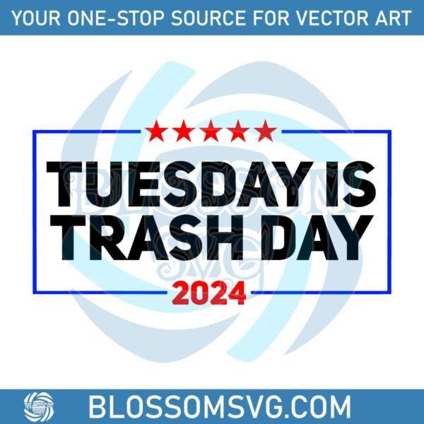 2024 Election Trump Garbage SVG Tuesday Trash Day Comedy