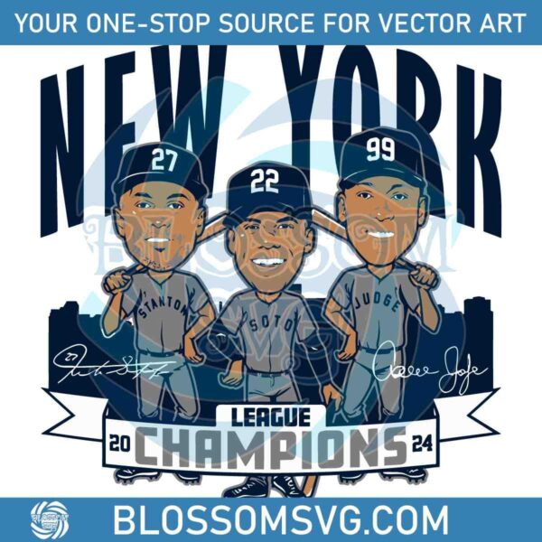 2024 NYC Baseball Champs Caricatures in PNG