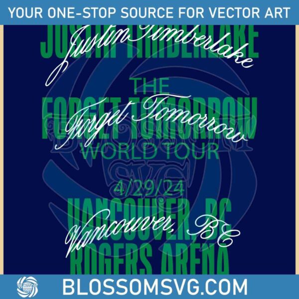 2024 Vancouver Tour Event with Justin Timberlake SVG