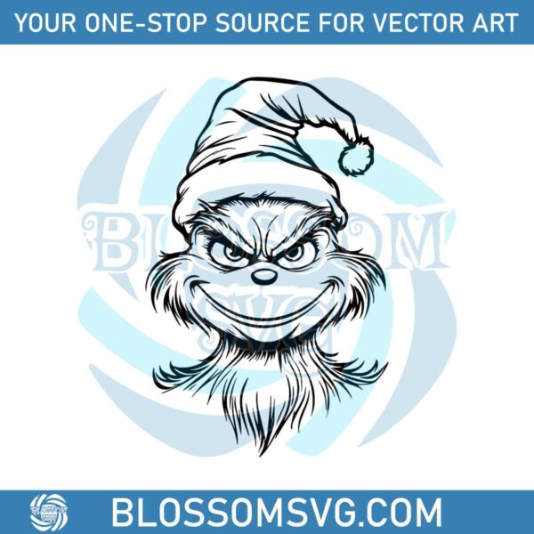 grinch-face-outline-merry-grinchmas-svg