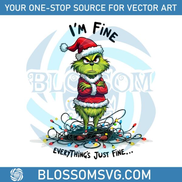 im-fine-everything-just-fine-christmas-light-funny-grinchmas-png