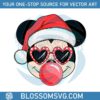 christmas-mickey-mouse-santa-hat-blowing-bubble-svg