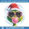 pink-christmas-grinch-blowing-bubble-heart-sunglasses-png-sublimation