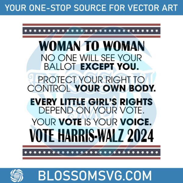 woman-to-woman-vote-harris-walz-2024-svg