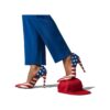 kamala-harris-with-america-flag-high-heels-stepping-on-red-hat-svg