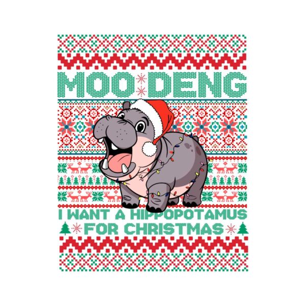 christmas-moo-deng-funny-hippo-ugly-christmas-sweater-svg