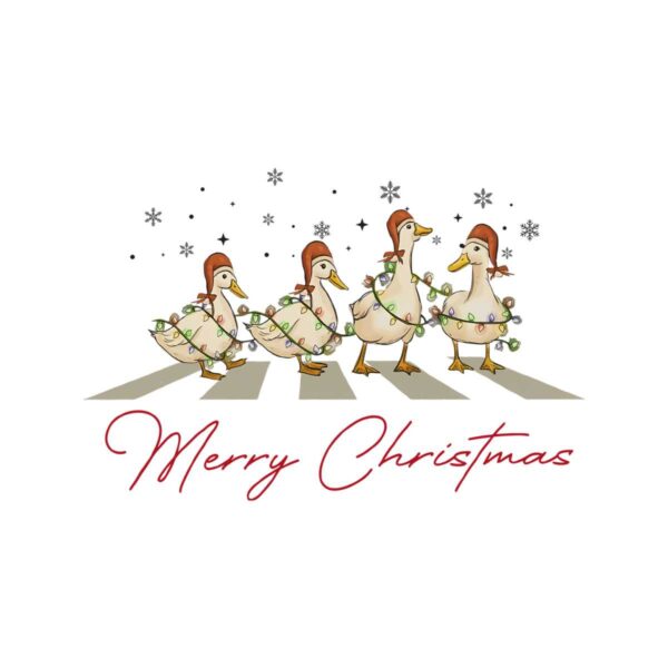 merry-christmas-ducks-cross-the-road-santa-hat-christmas-light-png