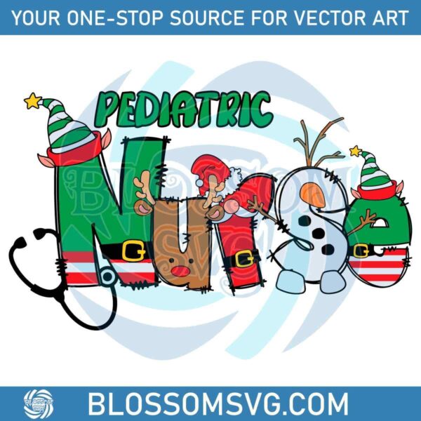 Christmas Elf Santa Hat SVG for Pediatric Nurses