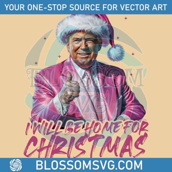 Festive Trump Santa Hat PNG for Christmas Homecoming