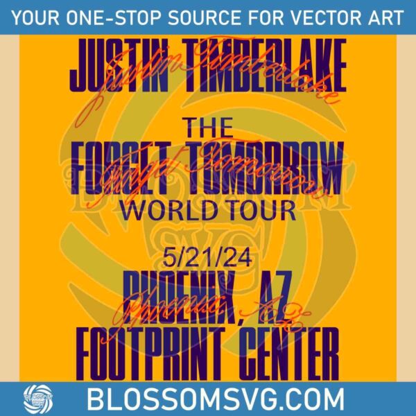 Justin Timberlake Phoenix Tour Event 2024 SVG