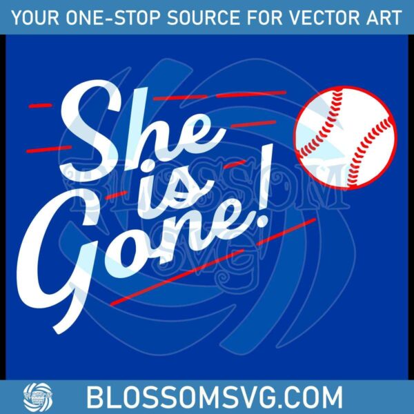 Los Angeles Baseball SVG Shes Vanished