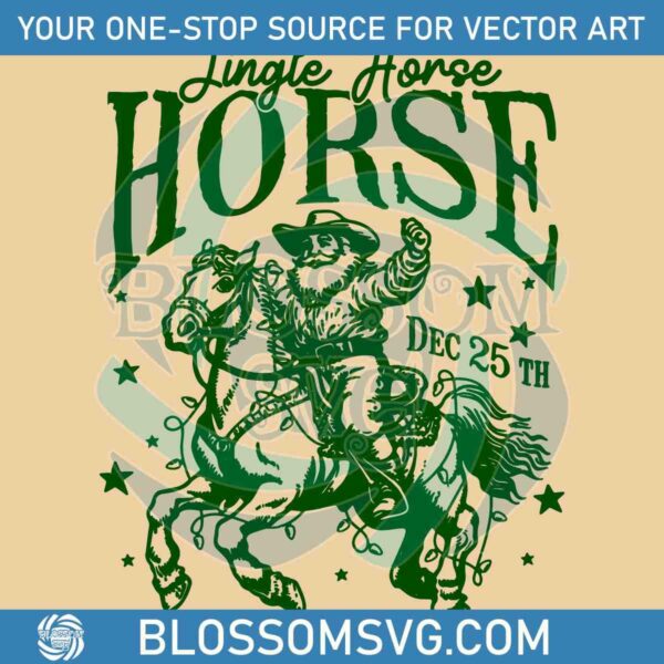 Vintage Cowboy Western Santa Rodeo SVG